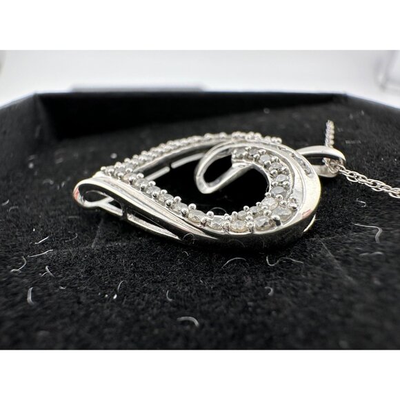 Stunning 1 Ct Natural Diamond Heart Shaped Pendant with Chain - Picture 12 of 16